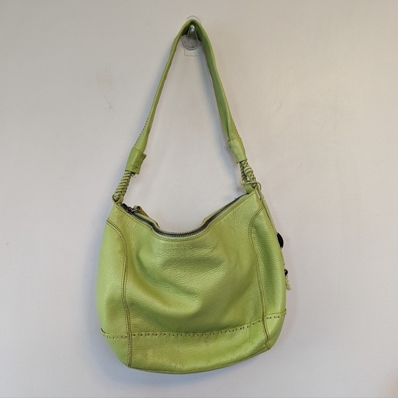 The Sak Lime Green Leather Hobo Shoulder Bag - Picture 14 of 16